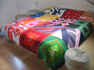 patchwork scarf bedspread by ouno Design